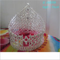 Vente en gros de perles de mode grande couronne couronne pleine personnalité tiara personnalisée
